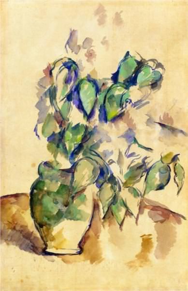 Click to Enlarge-Esc to Close ArtWork1/Famous Painters/Paul Cézanne Leaves in a green pot.jpg